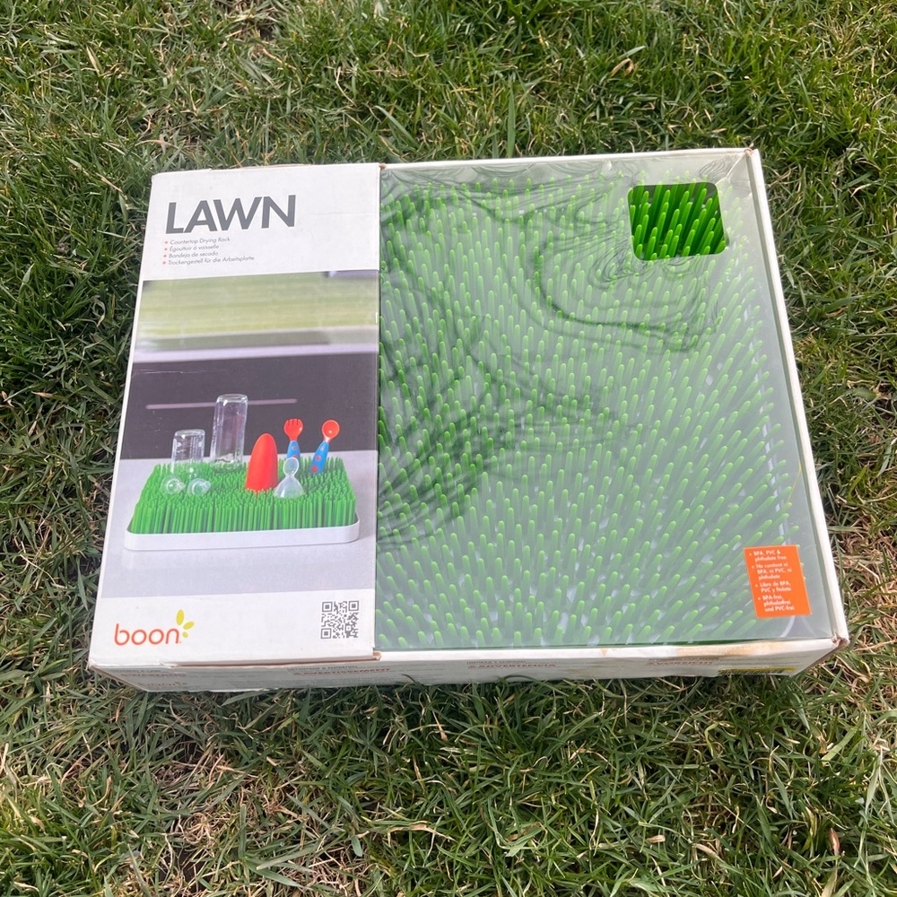 Boon big Lawn Countertop baby bottle Drying Rack - Green